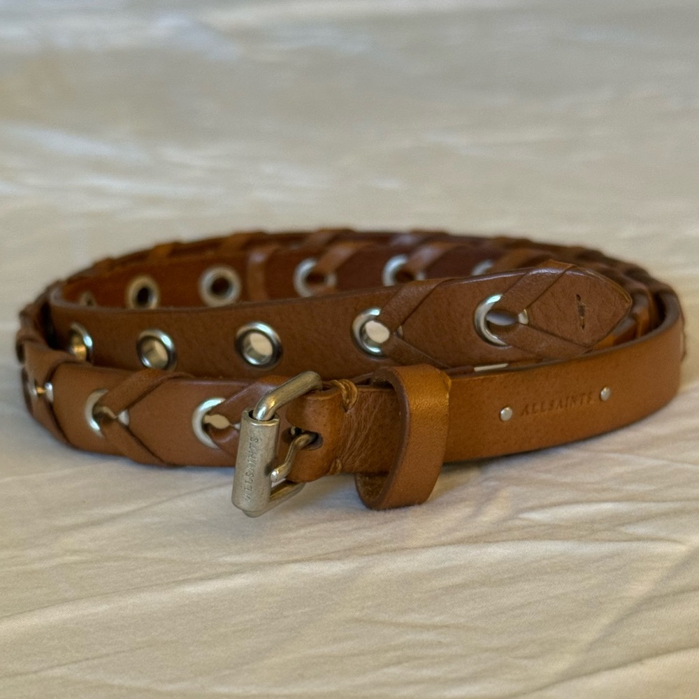 All saints leather belt